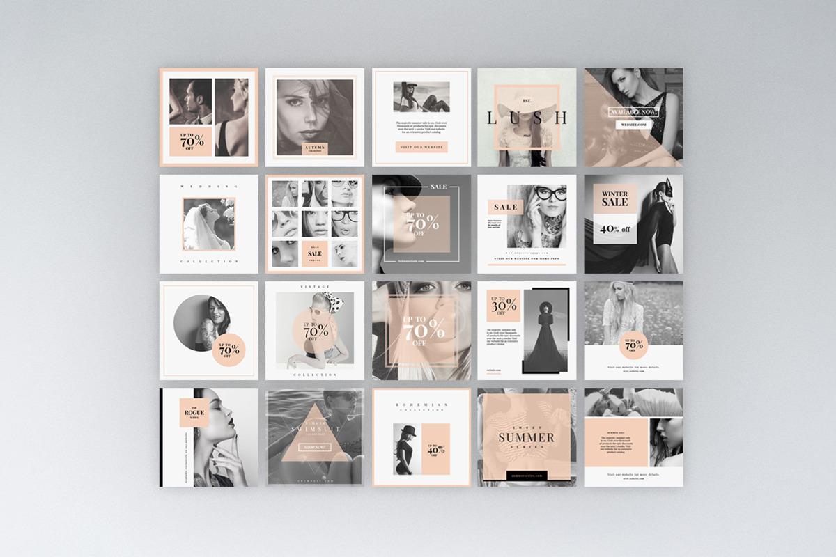 Instagram Fashion Pack, a Social Media Template by Tugcu Design Co. (Photo 3 of 5)