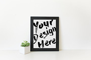 Vertical Black Frame Mockup, a Print Template by Pretty Techie (Thumbnail 1 of 2)