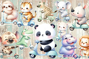 watercolor nursery clipart bundle, an Object Graphic by TanuschArts (Thumbnail 3 of 17)