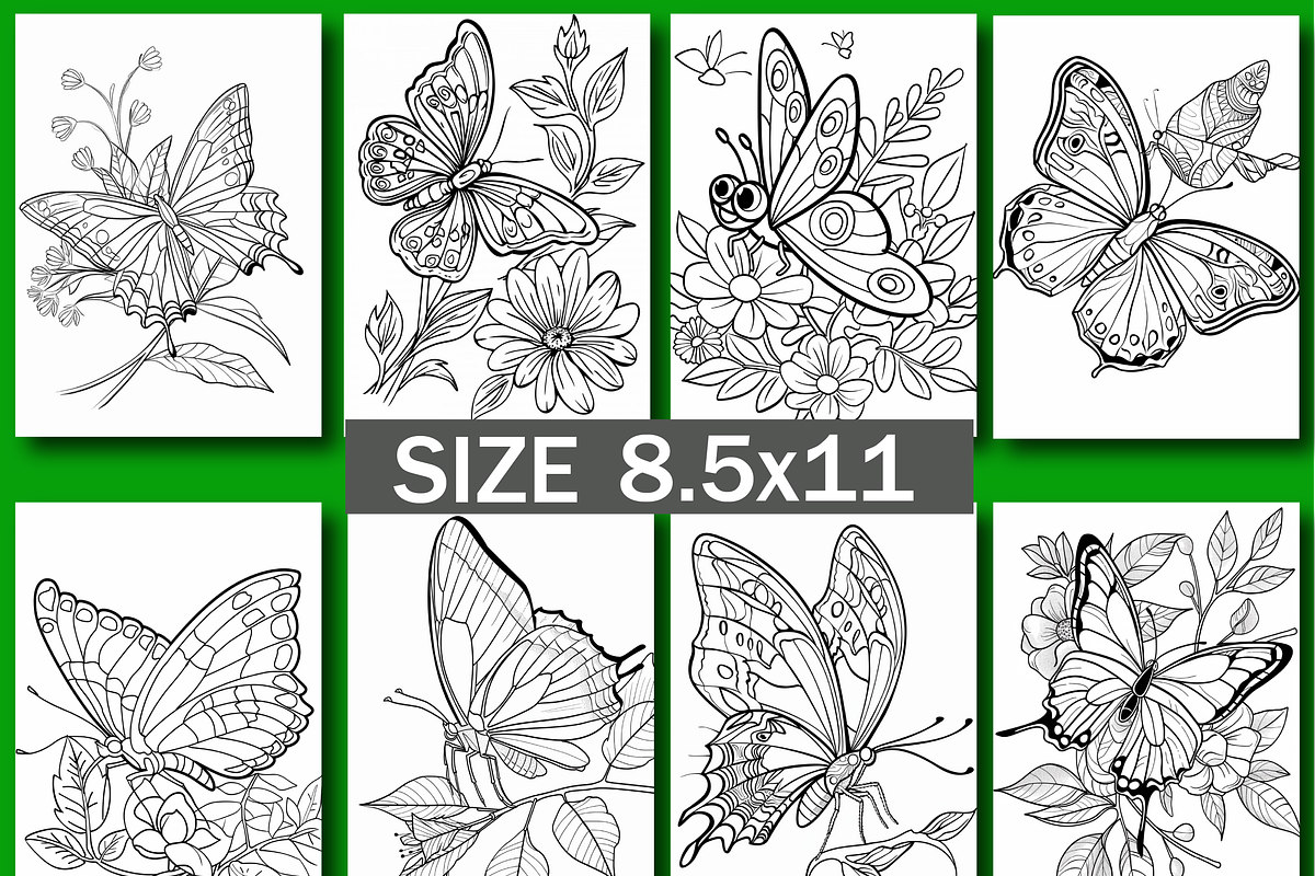 Butterfly Coloring Pages for Kids 2, an Animal Illustration by Design Zone (Photo 4 of 7)