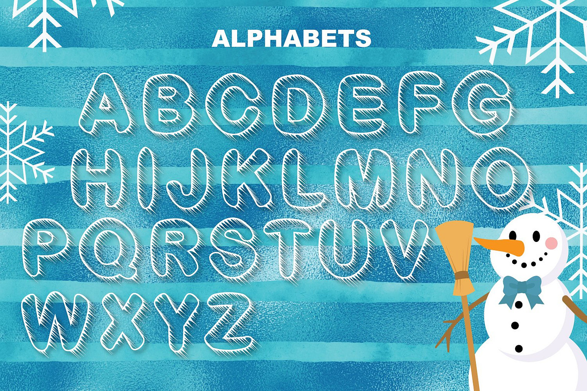 Freeze - Chilled Font for Christmas, a Symbol Font by Aqua Artistry Creations (Photo 4 of 4)