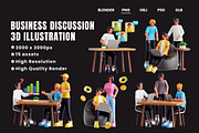 Business Disscussion 3D Illustration, an Icon by Glyphminds Studios (Thumbnail 1 of 6)