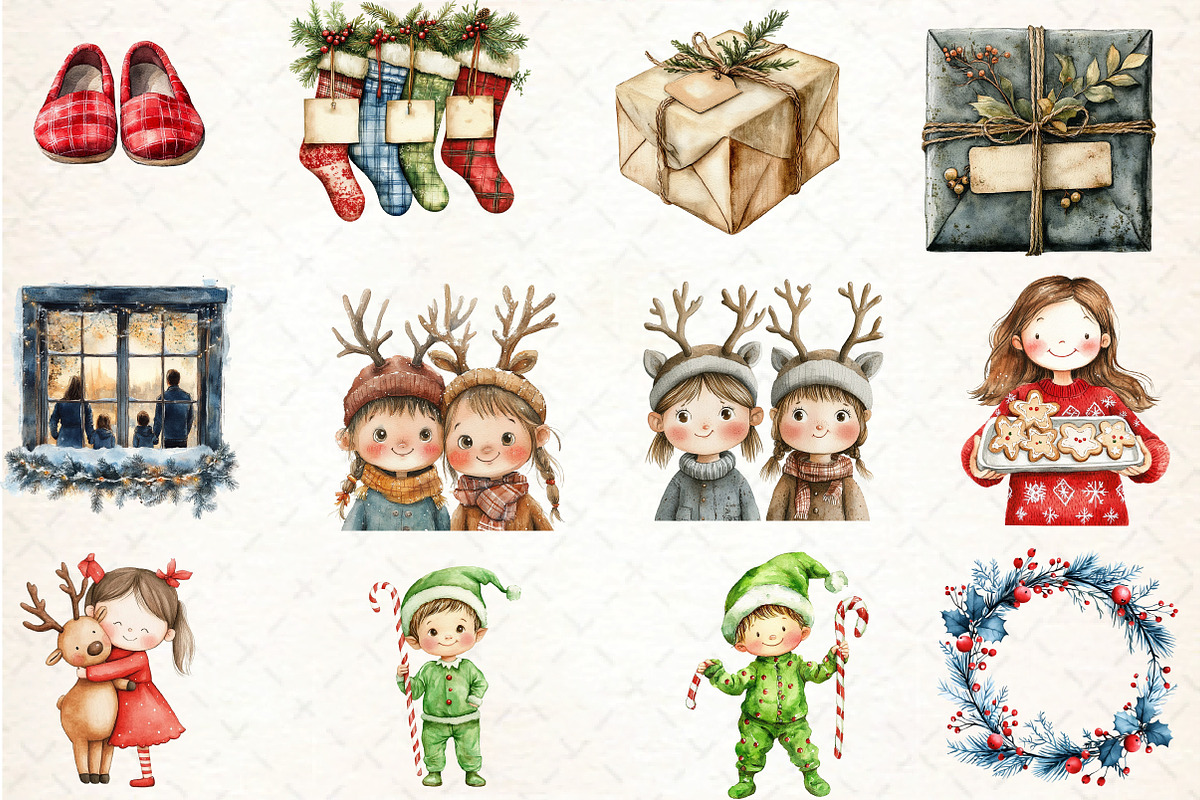 Christmas Family Bundle, an Illustration by DreamCafeArt (Photo 4 of 7)