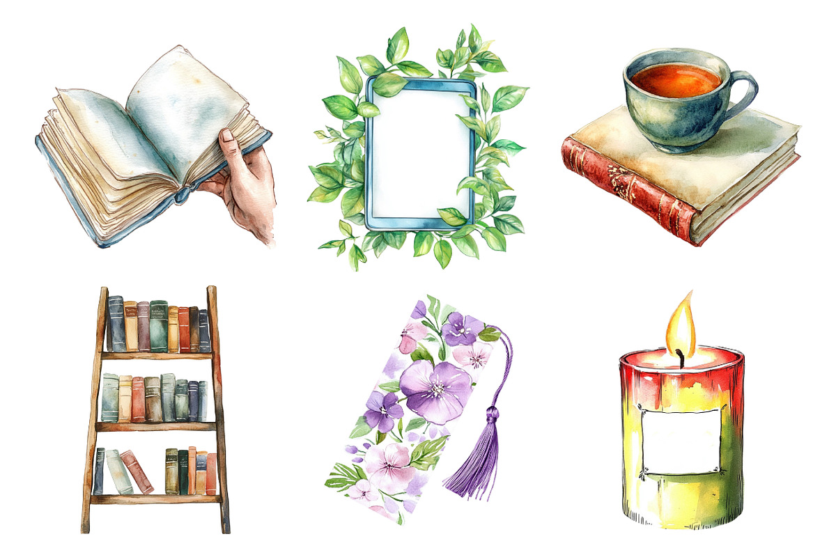 Books Lovers Clipart, an Illustration by Daily.Designs (Photo 3 of 5)