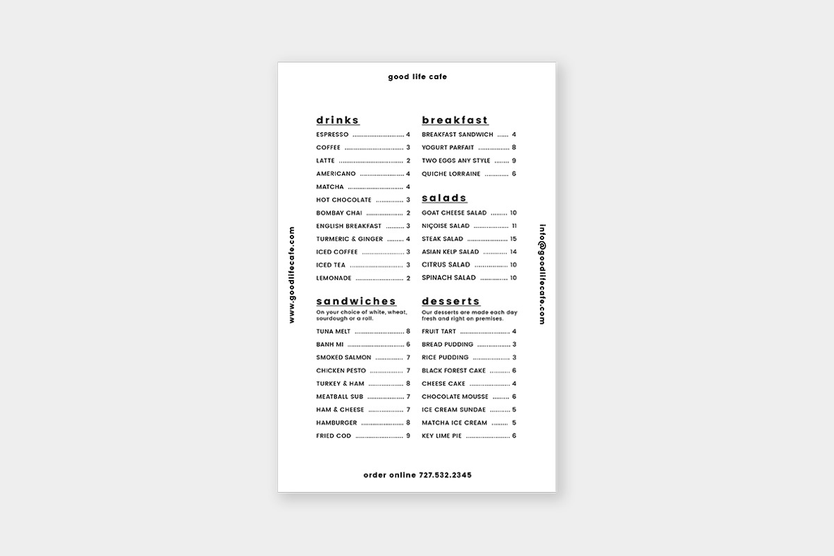 Good Life Menu Template, a Templates & Theme by Viaduc (Photo 2 of 3)