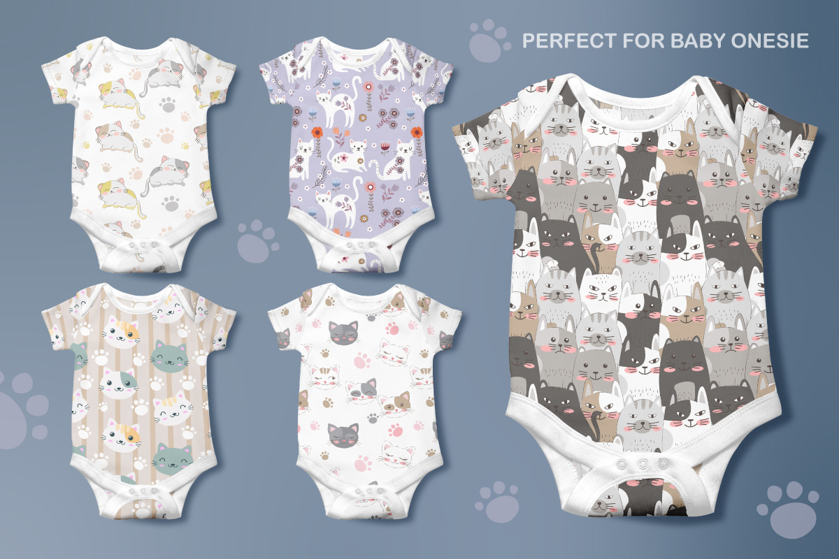 Cute Kitten Seamless Pattern Set, a Pattern Graphic by DrawStudio1988 (Photo 4 of 8)