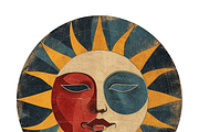 Sumo Collection · The Moon + The Sun, a Decorative Illustration by milatovar (Thumbnail 5 of 15)
