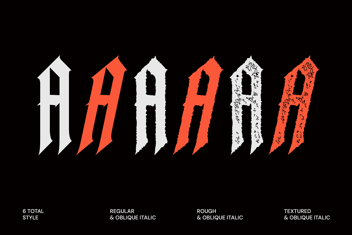 Baeiros - Modern Blackletter Font, a Blackletter Font by MooneseyeType (Photo 3 of 8)