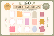 Poster Frame Stamps for Procreate, a Brush Add-On by HopeArtIllustration (Thumbnail 2 of 13)