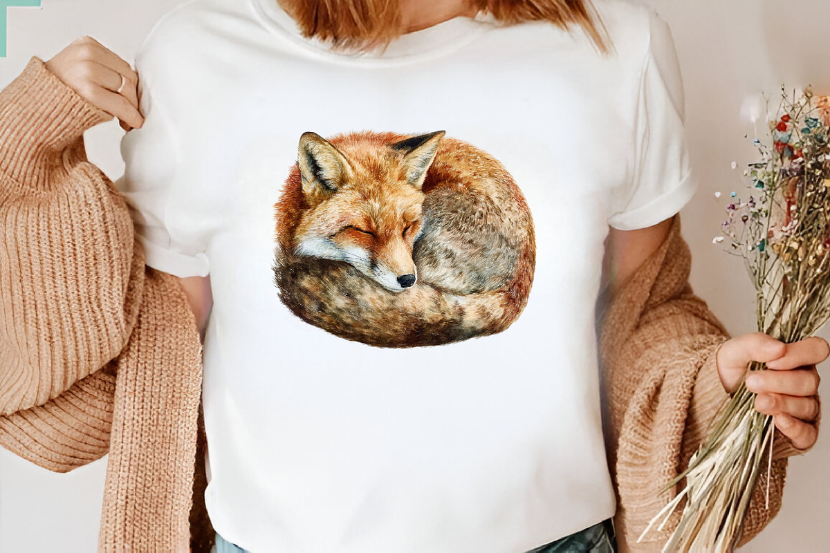 Watercolor Fox Meadow Clipart, an Illustration by CreationArt (Photo 4 of 7)