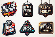 Black Friday Banners and Signs Clipa, an Illustration by RobertsArt (Thumbnail 2 of 7)