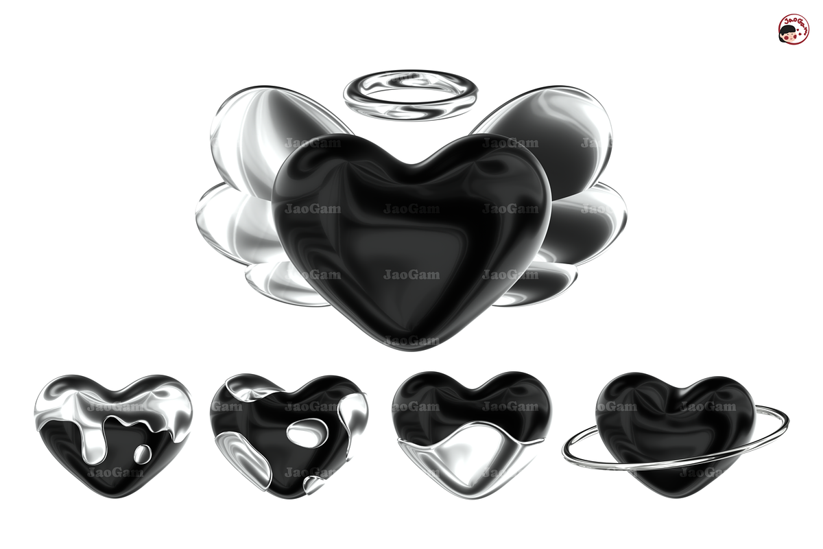 Y2K 3D Black Metallic Collection, an Object Graphic by JaoGam (Photo 2 of 8)