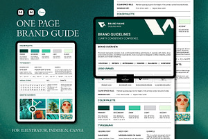 One Page Brand Guidelines, a Brochure Template by Artisan Vibes