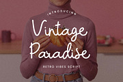 Vintage Paradise Retro Script Font, a Handwritten Font by UICreative (Thumbnail 1 of 13)