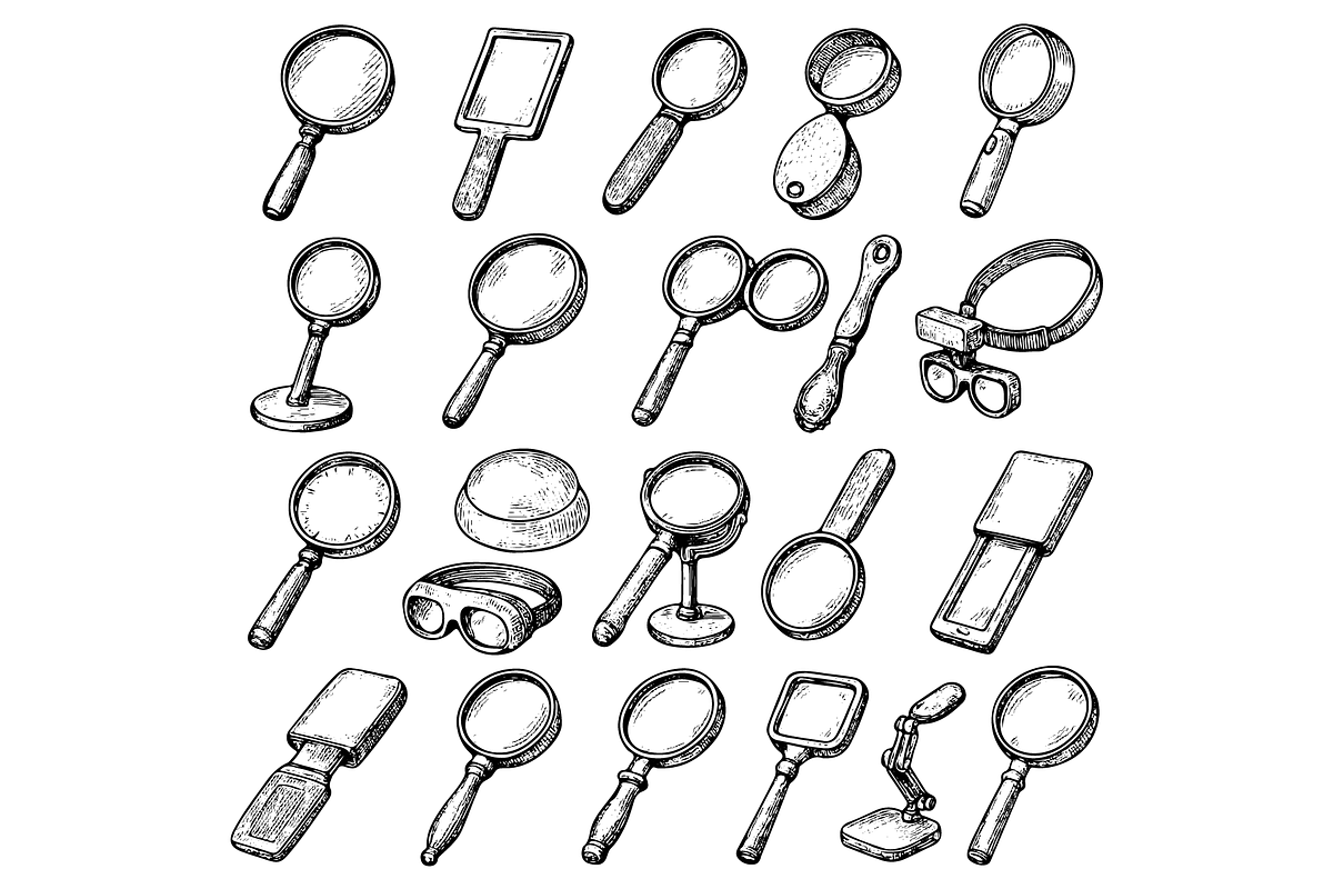 Magnifying Glasses Collection Set, an Object Graphic by RT Studio