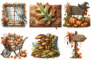 Watercolor Rustic Autumn Clipart, an Illustration by OK Design (Thumbnail 5 of 5)