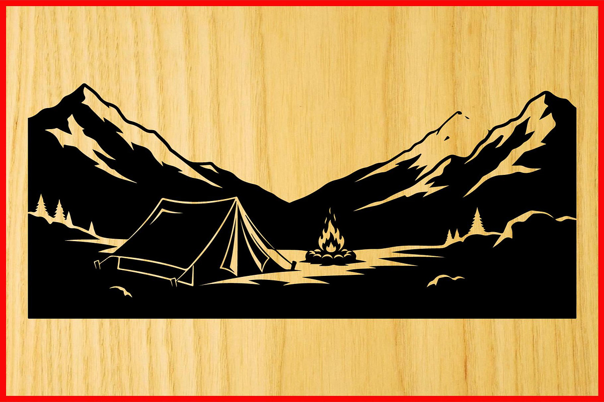 Mountain Landscape Silhouette Puzzle, a Seasonal Illustration by Designer_Momina (Photo 6 of 10)