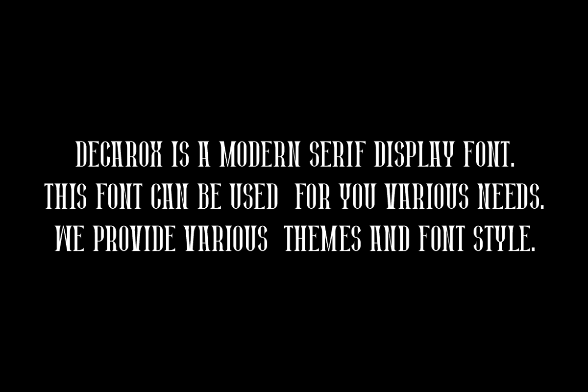 Decarox - Luxury Bold Font, a Serif Font by Iqsiart Studio (Photo 3 of 7)