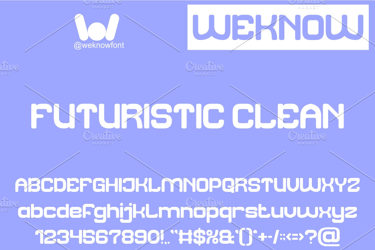 Futuristic Clean font, a Sans Serif Font by weknow (Photo 1 of 8)