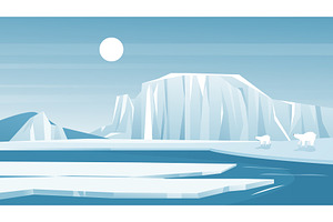 Antarctic Landscape Frost Scenery