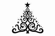 Elegant Christmas Tree Silhouette Se, an Illustration by balal (Thumbnail 20 of 21)