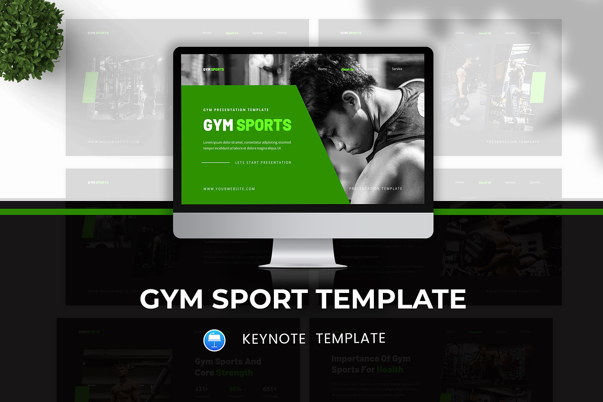 Gym Keynote Template, a Presentation Template by casanovastudio (Photo 1 of 3)