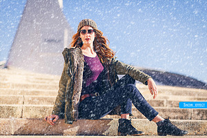 Real Snow Effect Photoshop Actions