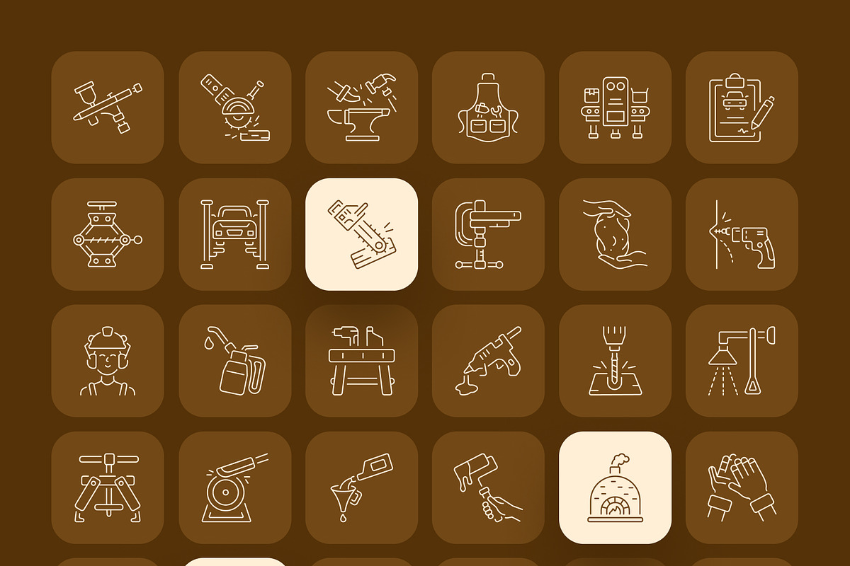 Workshop Icon Art Set, an Outline Icon by Prosymbols (Photo 7 of 7)
