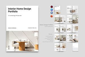 Interior Design Portfolio Template, a Brochure Template by ElvinPrint