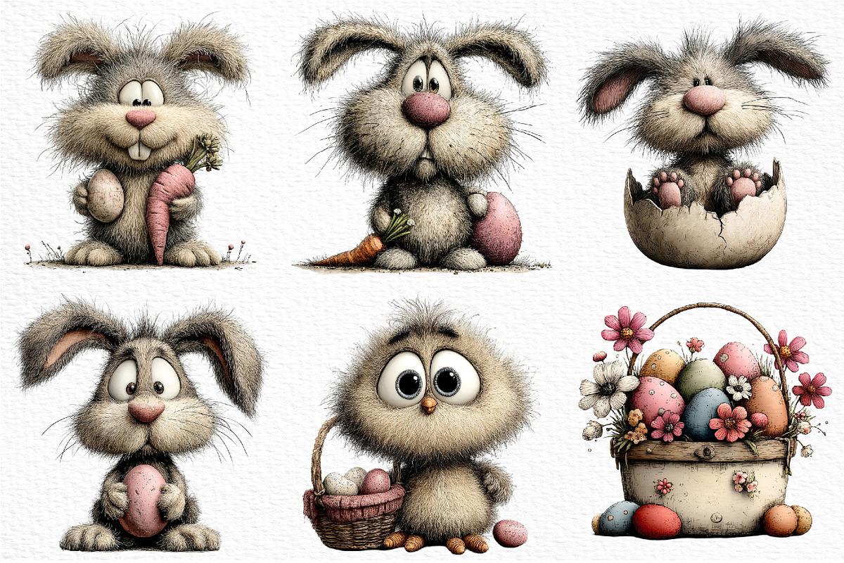 Cute Easter Clipart, an Illustration by Craft Nest (Photo 3 of 11)