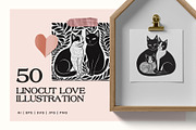 Linocut Love | Poster Builder, an Object Graphic by KetteCreate (Thumbnail 9 of 22)