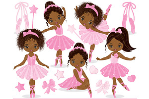 Vector Black Ballerina Clipart