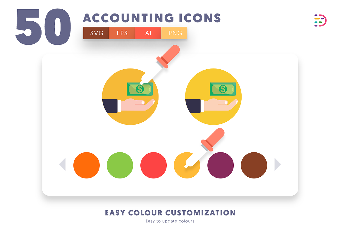 50 Accounting Icons, an Outline Icon by Dighital (Photo 8 of 10)