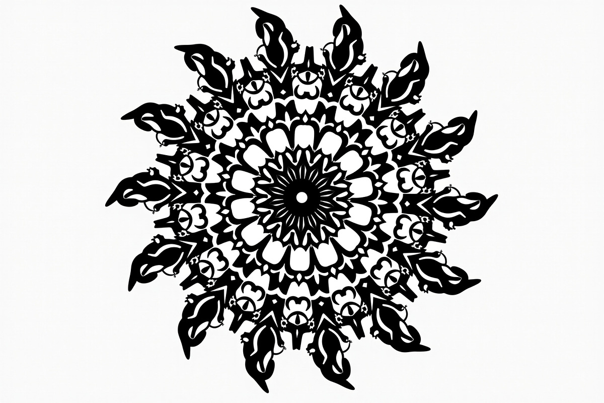 Floral Mandala Vector Set, an Illustration by jahid234 (Photo 8 of 9)