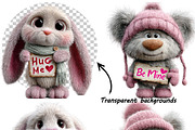 Whimsical Animal Valentine Clipart, a Graphic by one-touch (Thumbnail 9 of 9)
