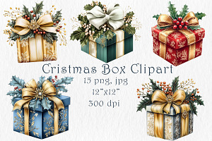 Christmas Box Clipart