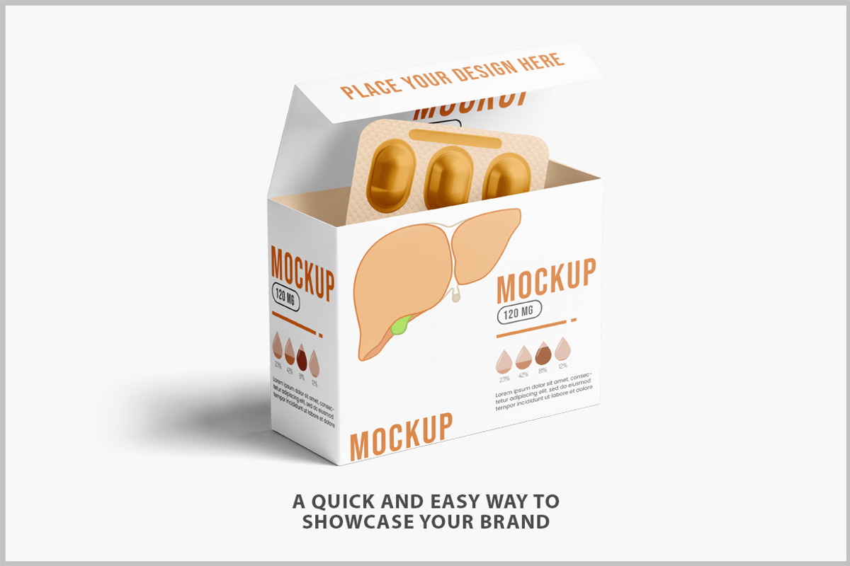 Open Medicine Box Mockup PSD, a Packaging Mockup by Bruno's Shop (Photo 2 of 4)