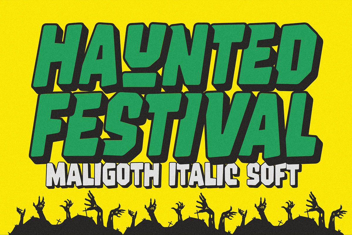 Maligoth Horror Fonts, a Sans Serif Font by 24Design Studios (Photo 5 of 9)