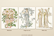 Vintage Flower Fairy Illustrations, a Decorative Illustration by Century Library (Thumbnail 9 of 10)