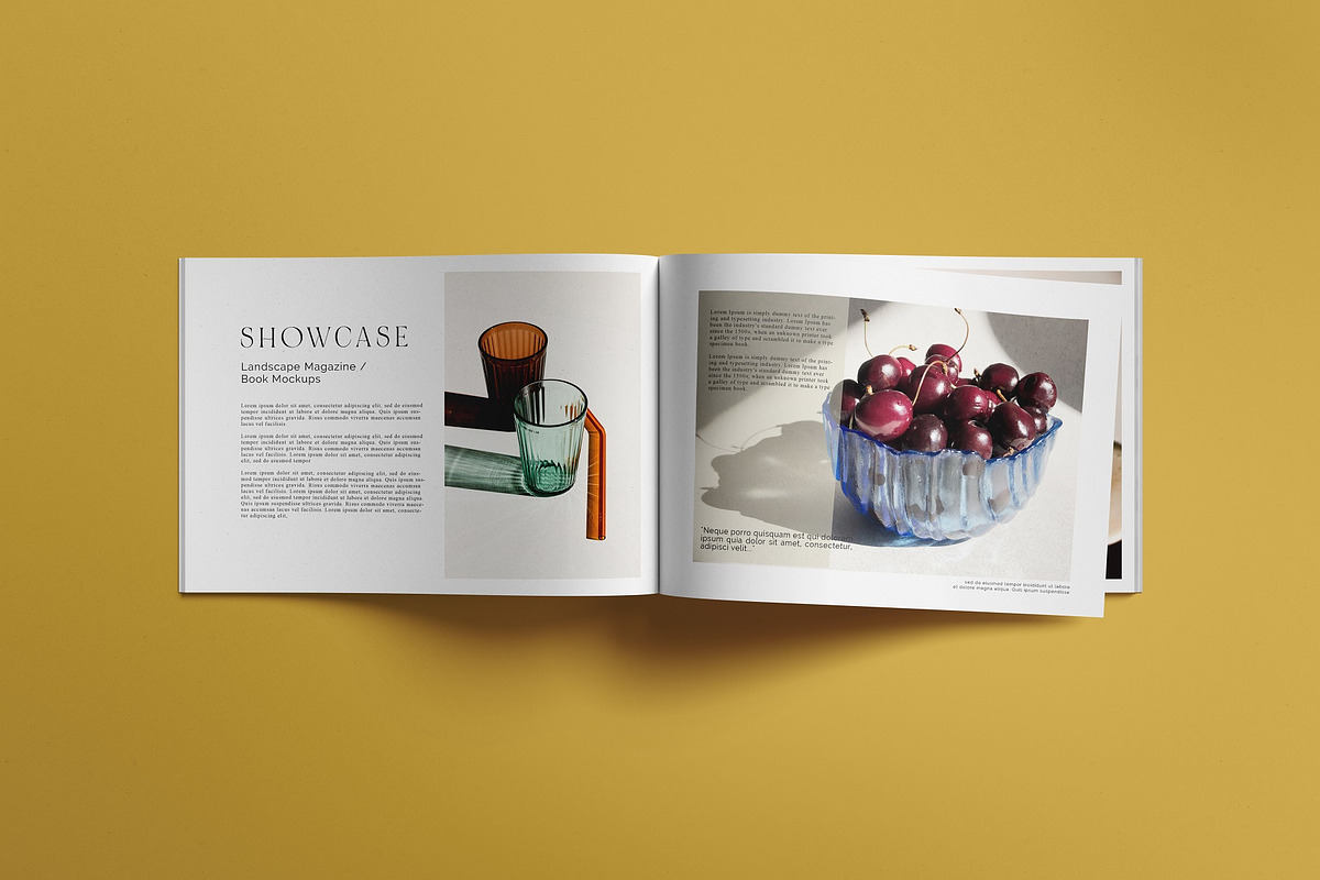 Landscape Magazine /brochure Mockup, a Books & Magazine Mockup by Tahtagraphic (Photo 1 of 14)