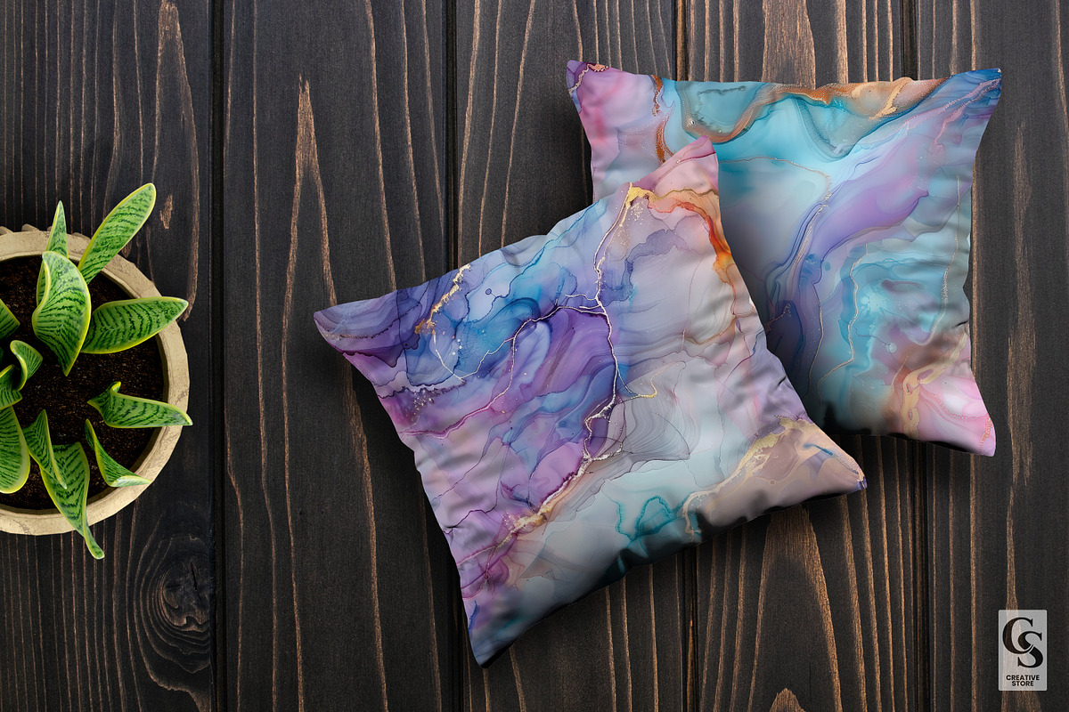 Pastel Alcohol Ink Marble Patterns