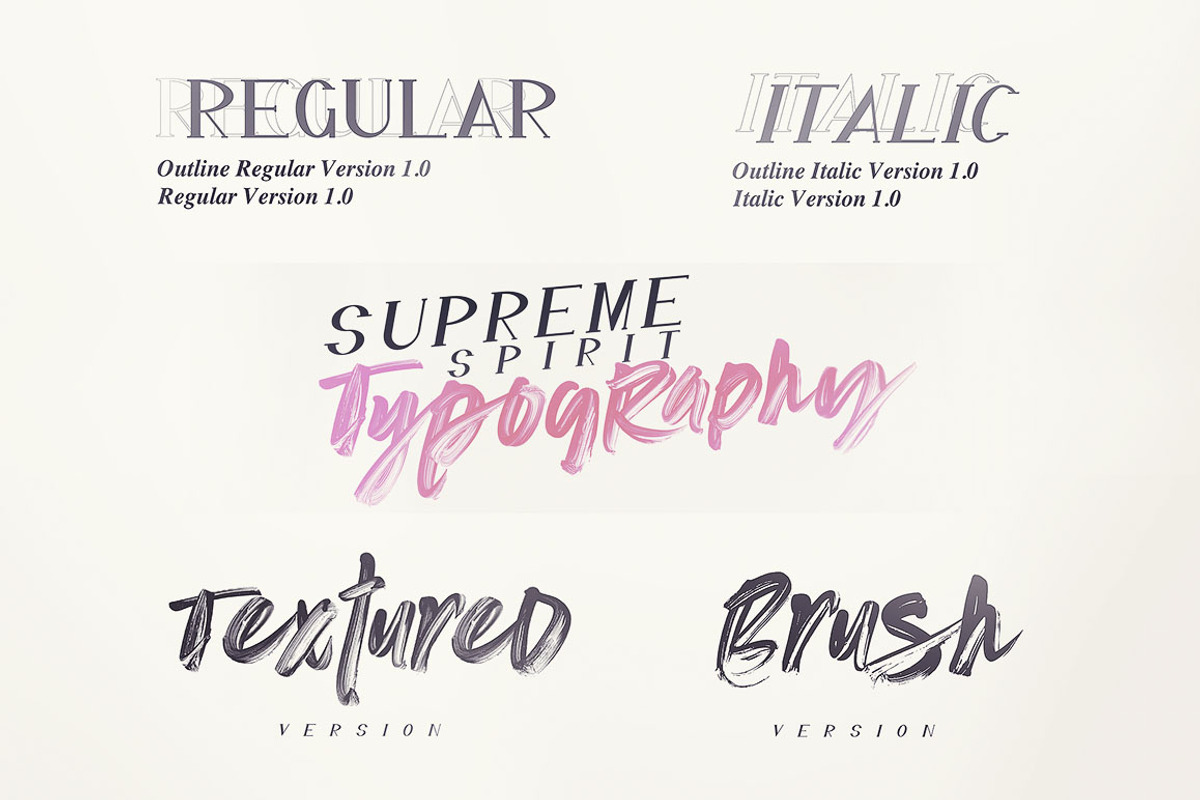 Supreme Spirit Brush Font preview 4