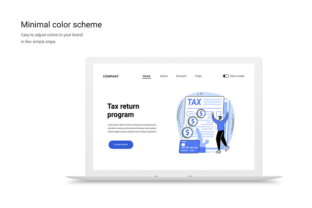 30 Taxes UI illustrations, a Templates & Theme by Visual Generation