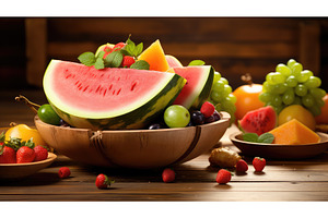 banana fruit food background ai, a Food & Drink Photo by pikepicture