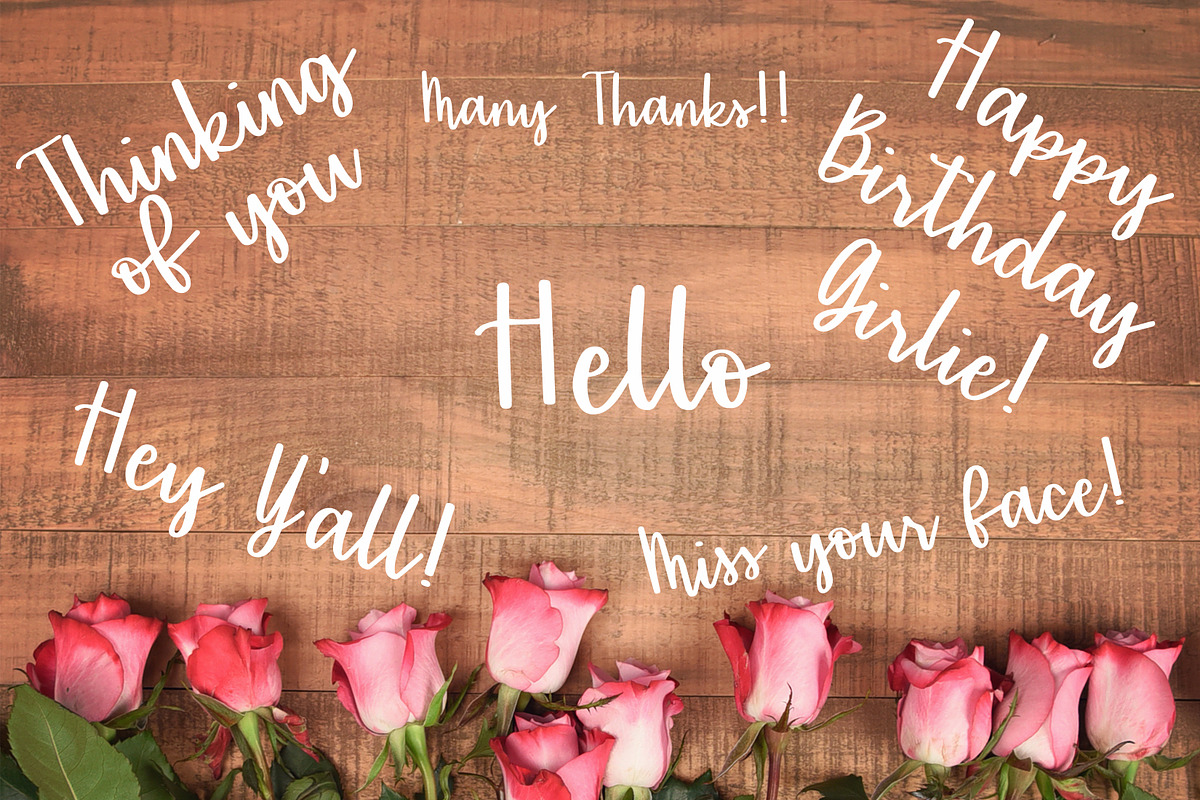 Sentiments - A Handlettered font preview 4