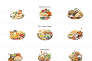 Watercolor Indian Food Clipart, Dish, a Food Illustration by BrushstrokeArtGB (Thumbnail 3 of 11)