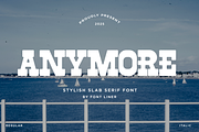 Anymore - Vintage Slab Serif Font, a Slab Serif Font by Font Liner (Thumbnail 1 of 11)