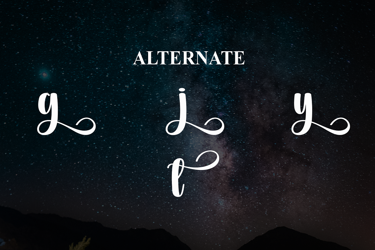 Starlight | Script Font, a Handwritten Font by Scratchones (Photo 8 of 9)