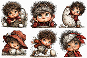 Funny Quirky Easter Boys Clipart Bun, an Illustration by Libby Wishes (Thumbnail 2 of 7)