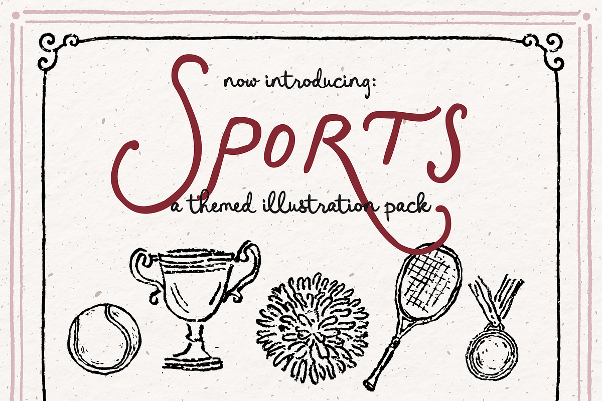 Sports Clipart, Game Day Doodles, a Sport Illustration by The October Creative (Photo 2 of 7)